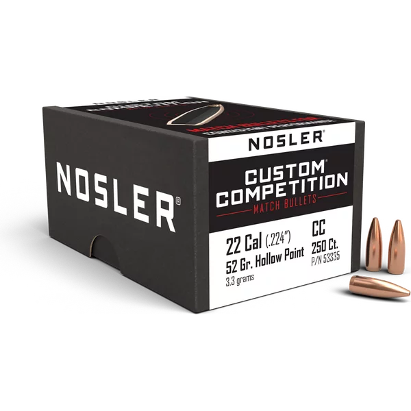 Nosler .22 Competition HPBT 52gr Bullets