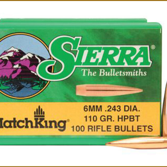Sierra 6mm Match King HPBT 110gr Bullets