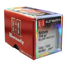 Hornady 6mm ELD-M 108gr Bullets