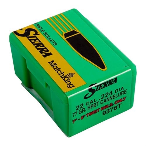 Sierra .22 Match King HPBT 77gr Bullets