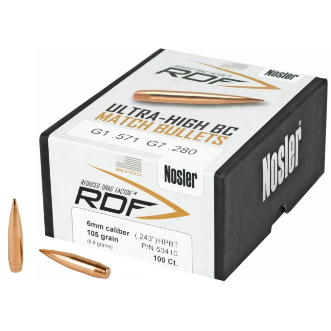 Nosler 6mm RDF HPBT 105gr Bullets